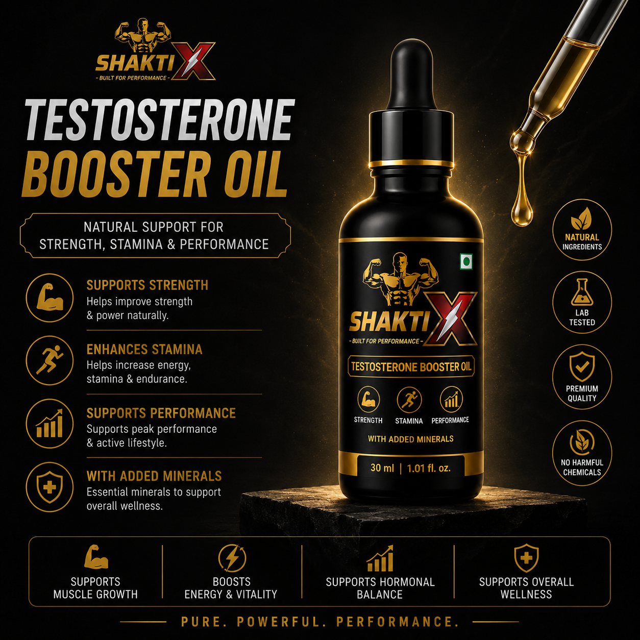 Shakti X Testosterone Booster Massage Oil